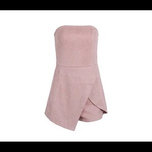 leather suede romper